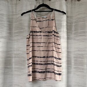 Vince Silk Pink and Black Women's Top
